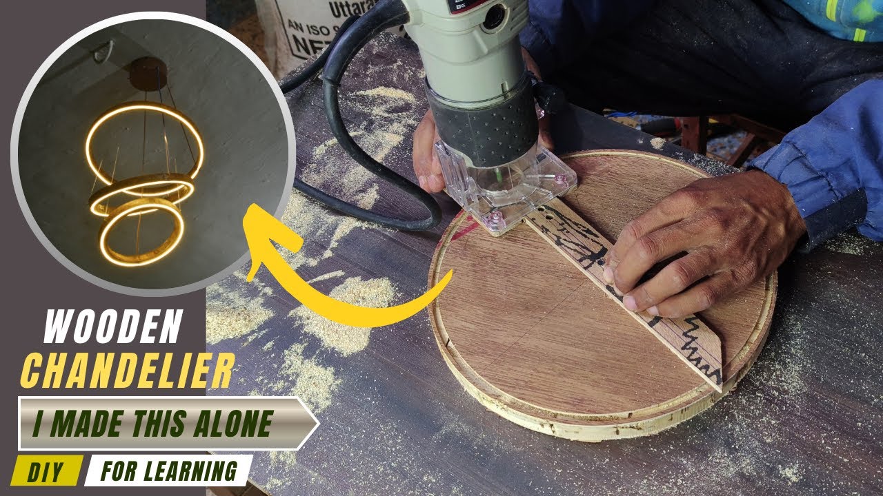 पहली बार में ऐसा LED झूमर बना दिया 😍 | DIY Wood Project