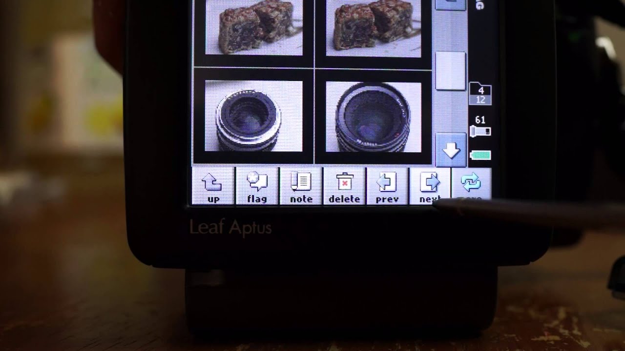 contax aptus 645 back, adjust touch screen