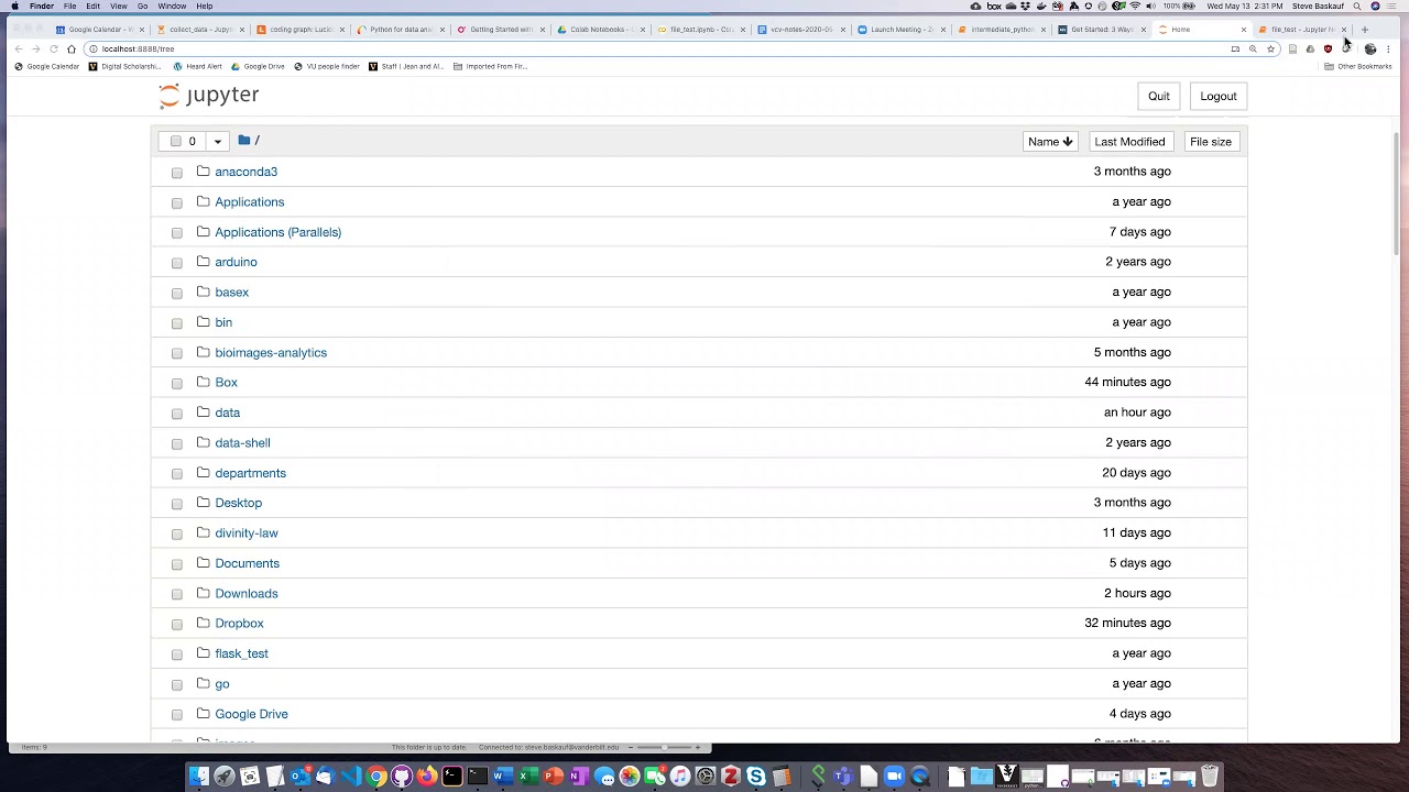 Loading a data file into a local Jupyter notebook under Mac OS