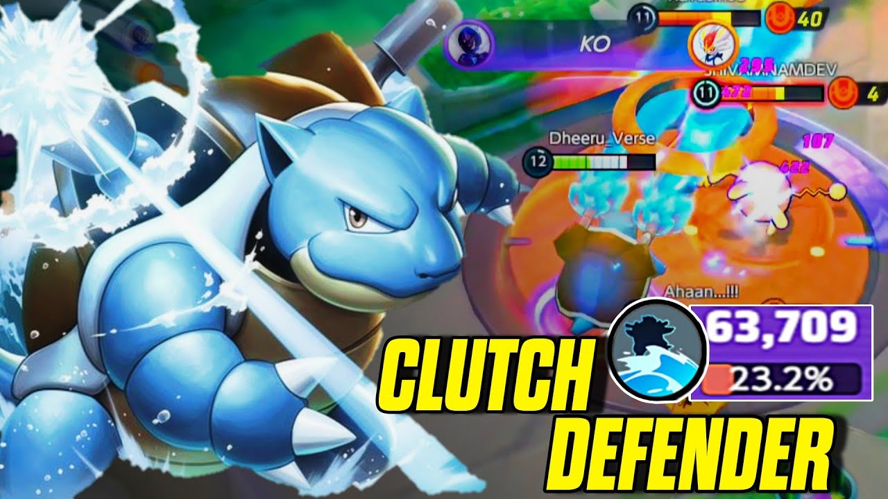 Blastoise Clutched With 63K Damage as a Defender?! | Pokémon Unite🔥.