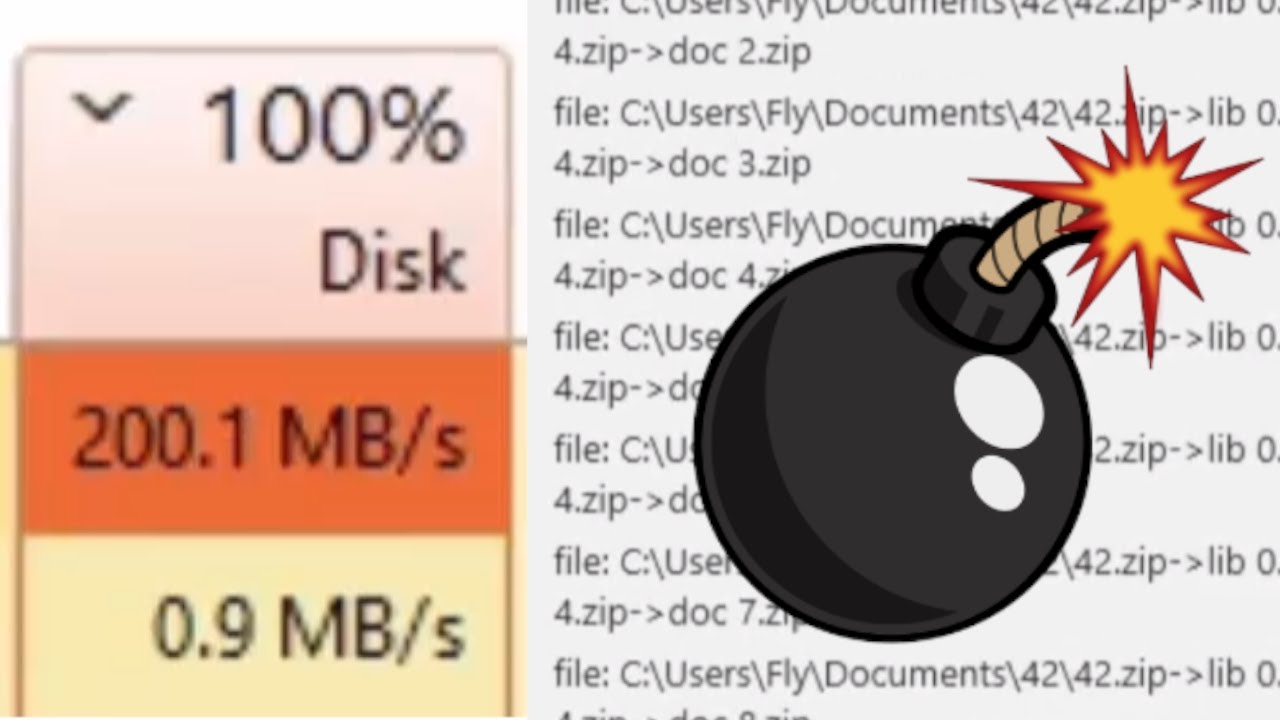 ZIP БОМБЫ VS WINDOWS