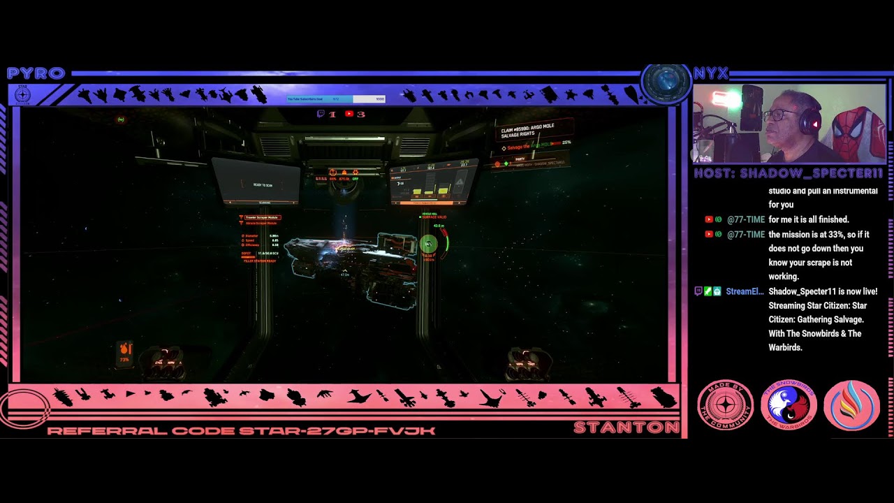 Star Citizen: Gathering Salvage. With The Snowbirds & The Warbirds.
