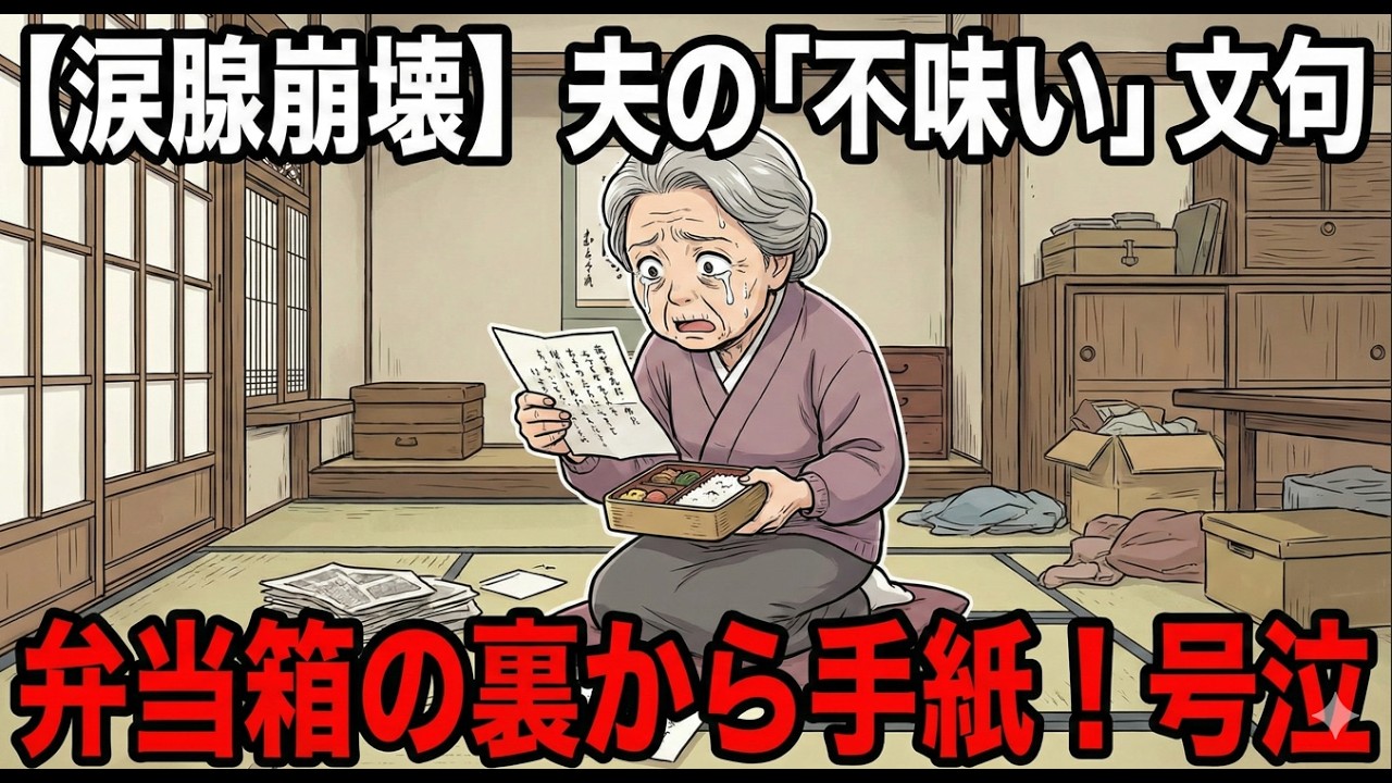 【涙腺崩壊】「不味い」と毎日文句を言っていた夫。亡くなった後、彼のお弁当箱の裏から『震える文字』で書かれた手紙が出てきて、私は号泣した。