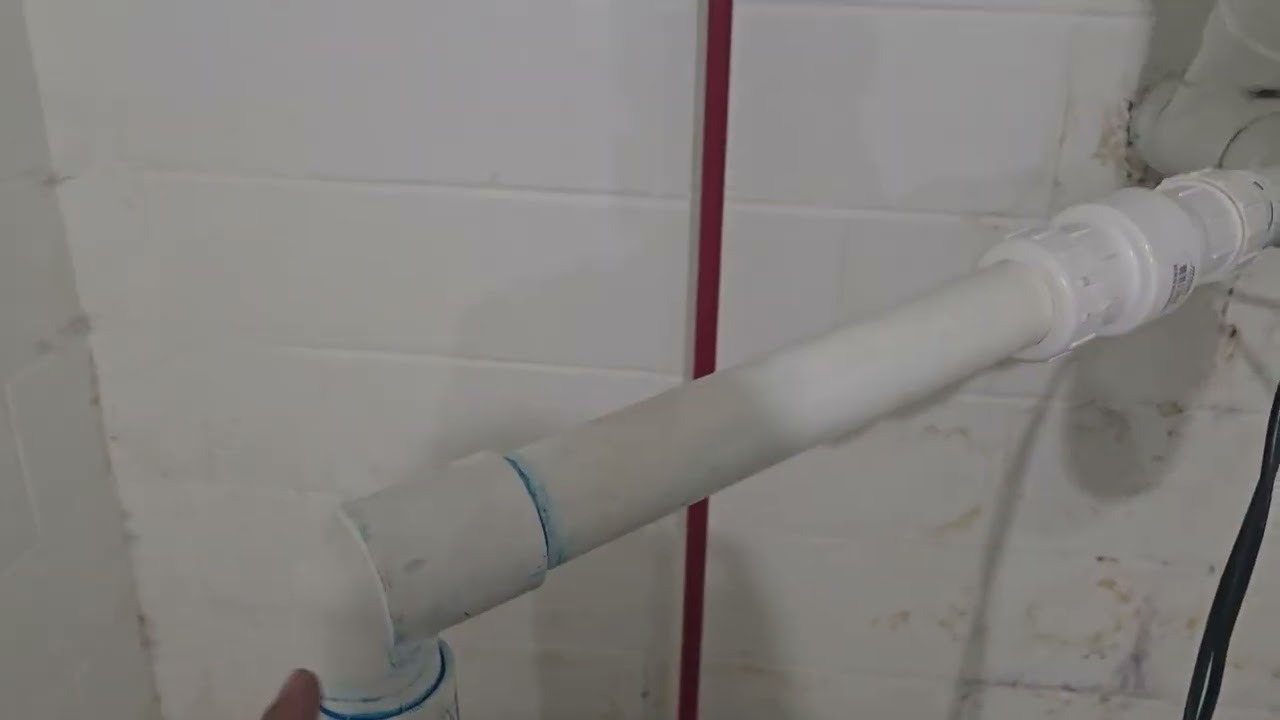 Sump pump not properly tied into an existing pipe.