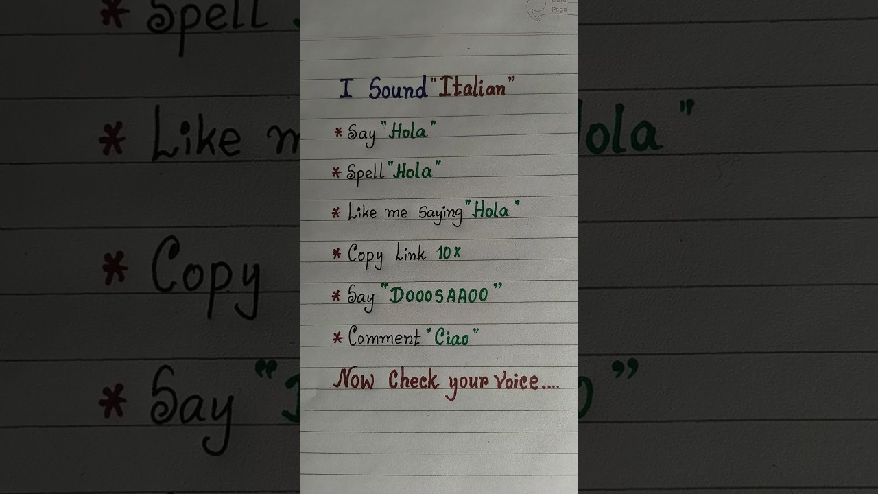 I Sound "Italian" 