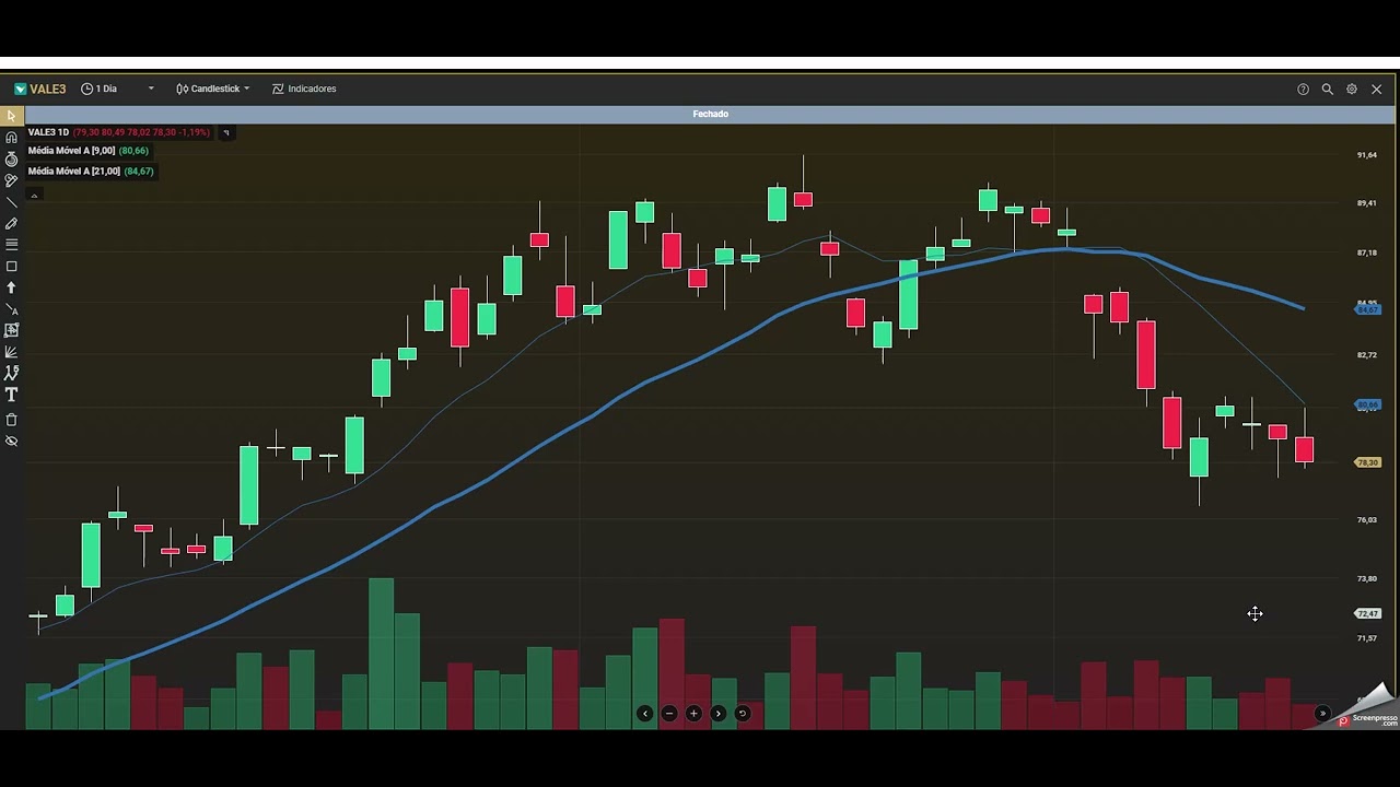 Estudo do Ibovespa, Vale3, Petr4, Prio3, Rani3, Soja3, Slce3, Mdne3 e de Opct3