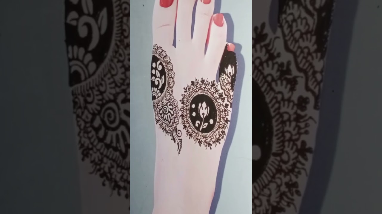 unique feet mehndi design  