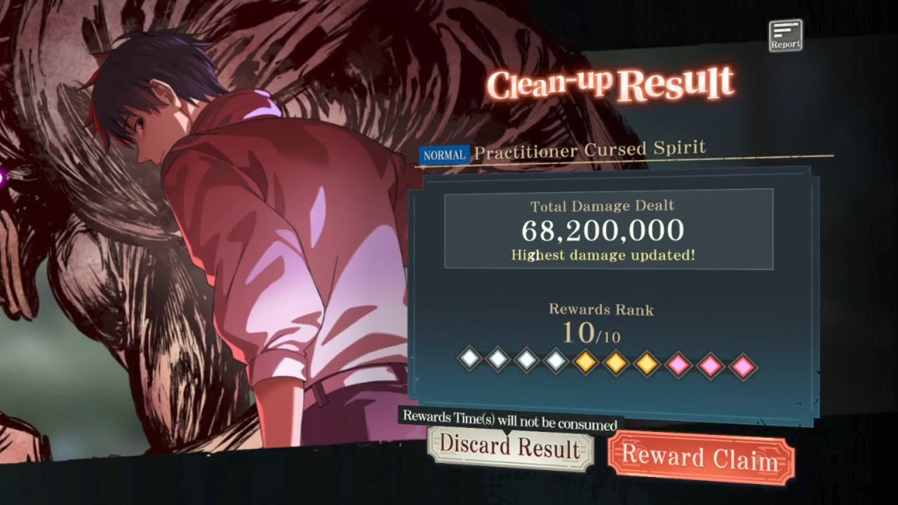【JJKPP】 Clean-Up Battle VS Practitioner Cursed Spirit - A0 Yuta F2P Blue Team Normal 10/10 & normal 