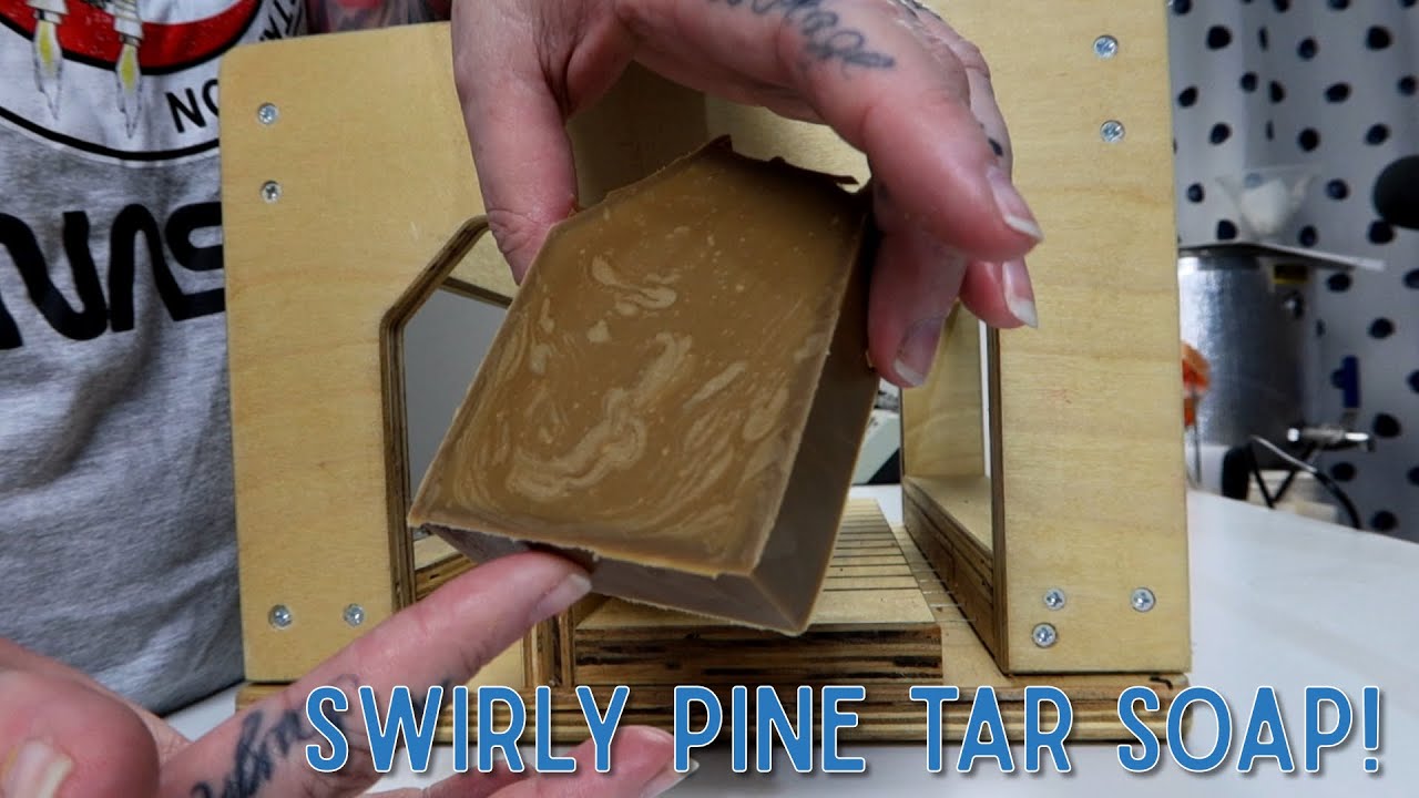 Who Says You Can't Swirl Pine Tar Cold Process Soap?