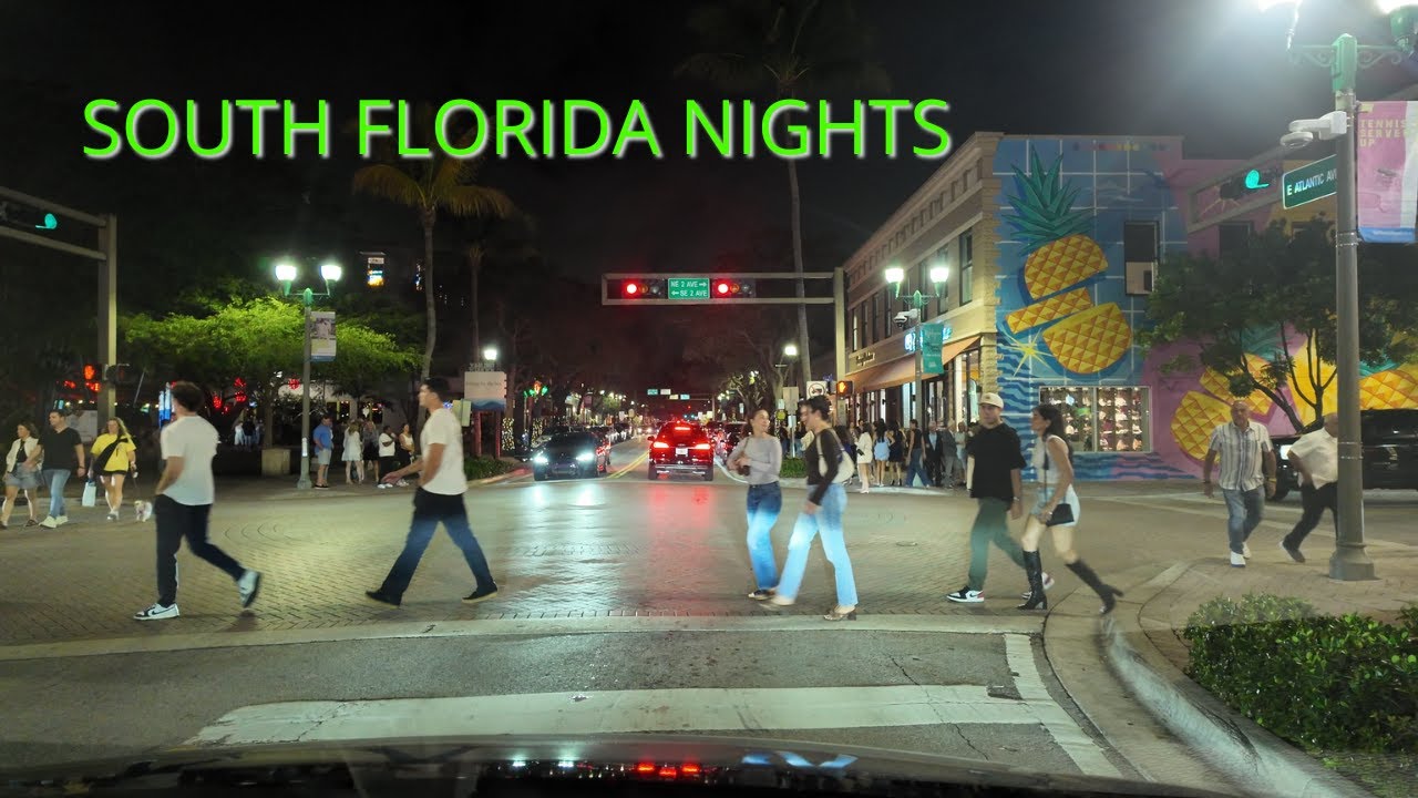 South Florida City Night Drive 🌴 Boca, Delray & West Palm 🌴 Active Streets 🌴 Boring Drives ASMR