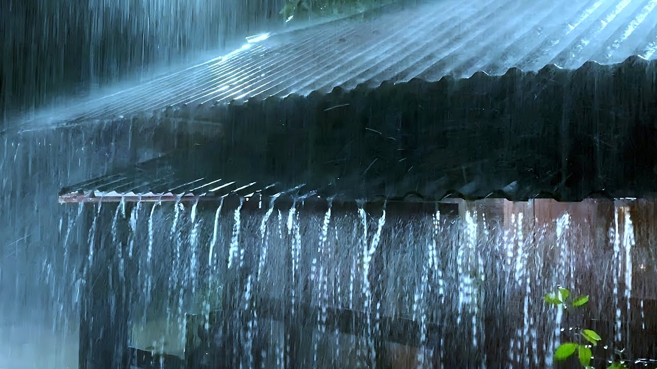 Gentle Night Rainfall and Thunderstorm Sounds | Rain Sounds for Sleeping, Calming White Noise, ASMR