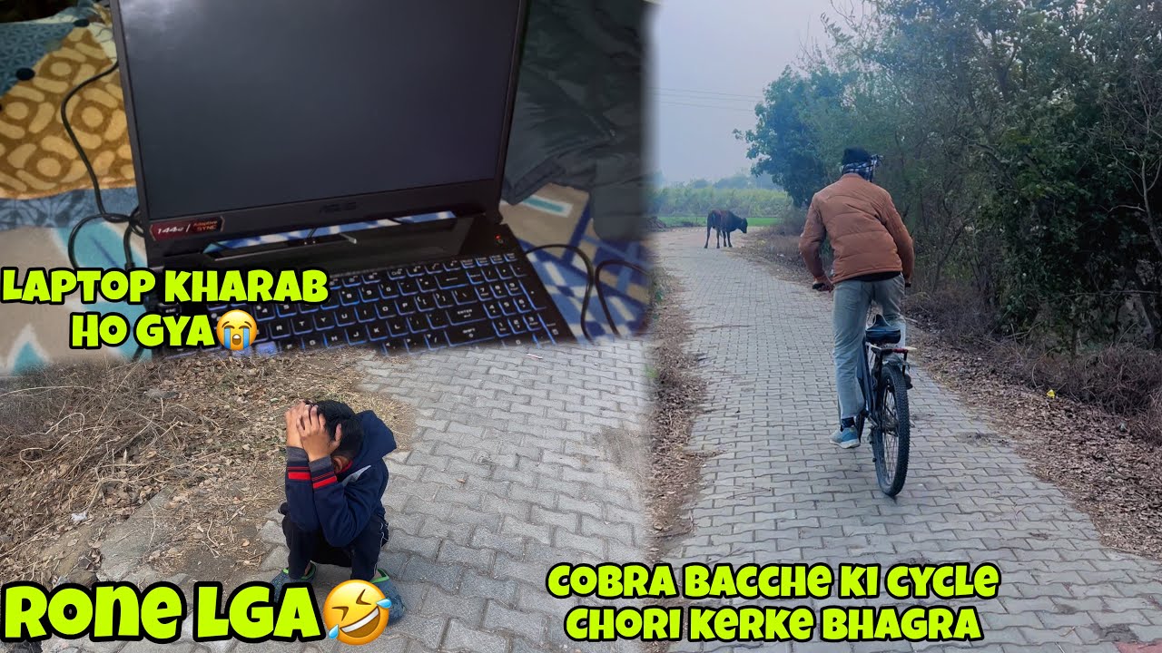 Cobra Ne Bacche Ki Cycle Chura Li 😂| Laptop Kharab Ho Gya🥺