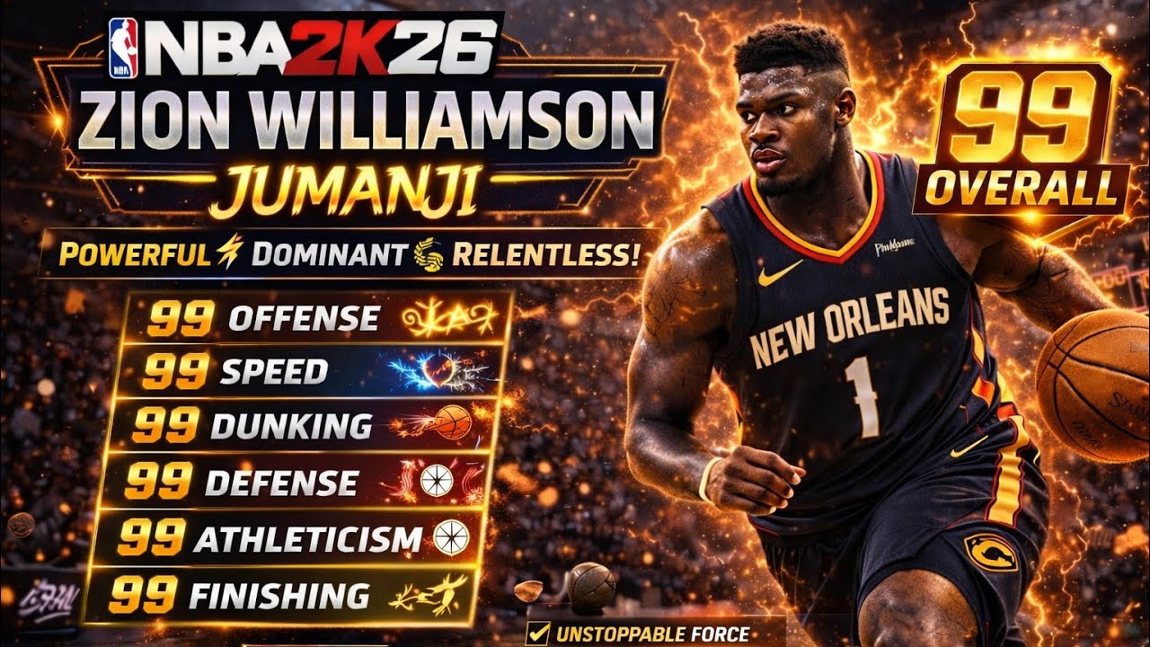 NBA 2K26 Zion Williamson build Is an ABSOLUTE MONSTER!!!!