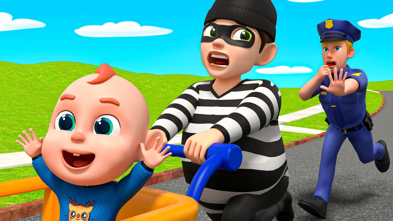 Police Chase the Thief | Protect the Baby | Kids Safety Song | Rosoo Nursery Rhymes & Kids Song