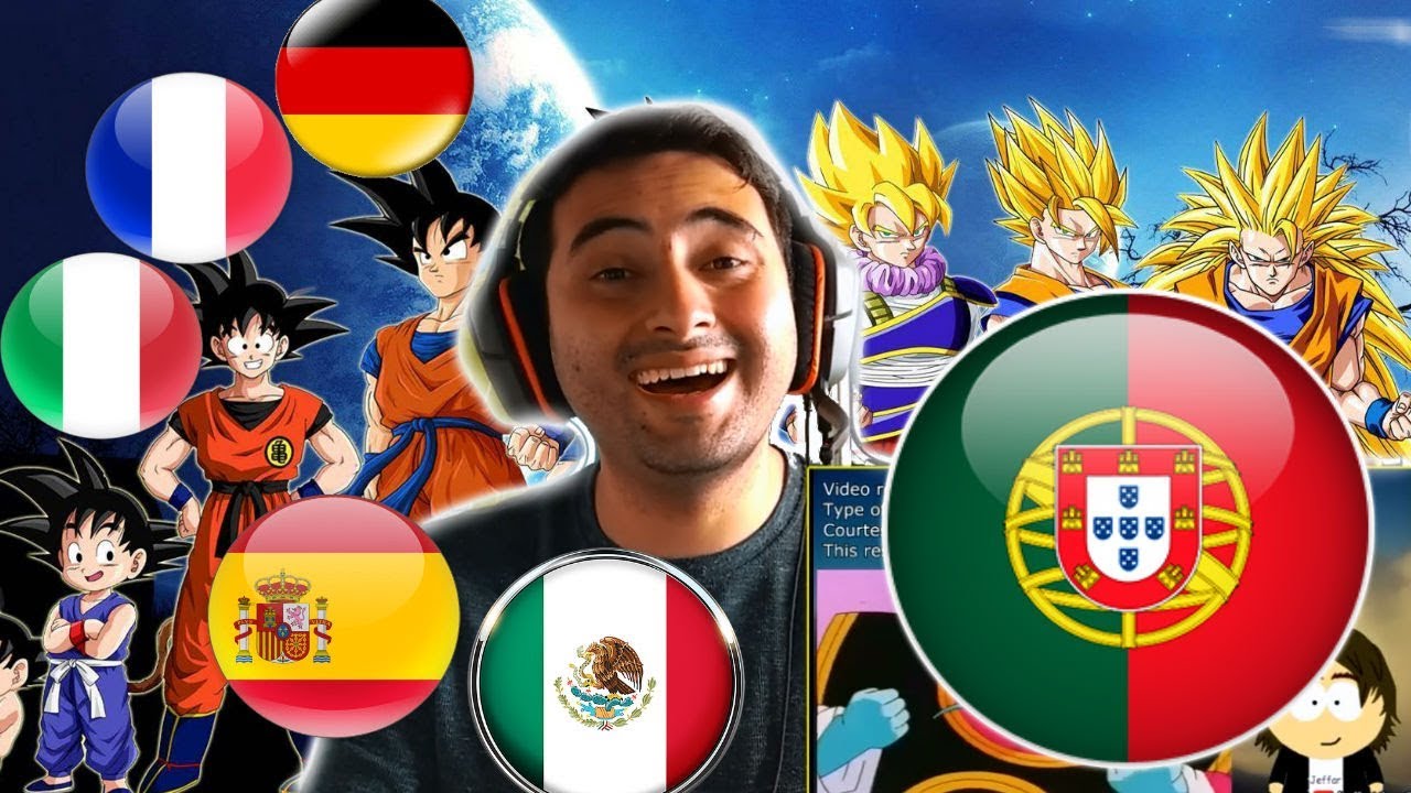 REACCIÓN 6 DOBLAJES 1 MOMENTO EPICO DE DRAGON BALL Z | PORTUGUES, FRANCES, ALEMAN, ESPAÑOL, ITALIANO