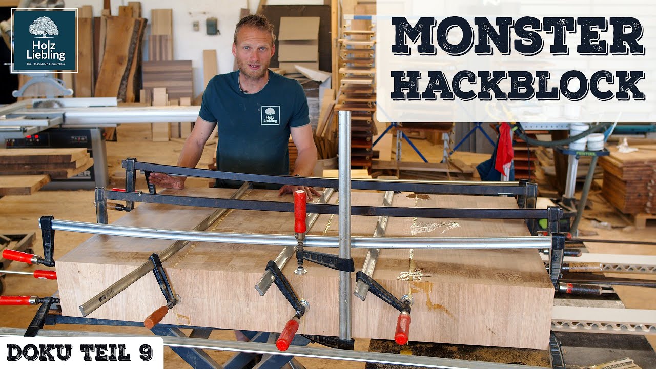 Monster Stirnholz Hackblock aus Eiche bauen | Holz-Liebling Küchen Doku Teil 9