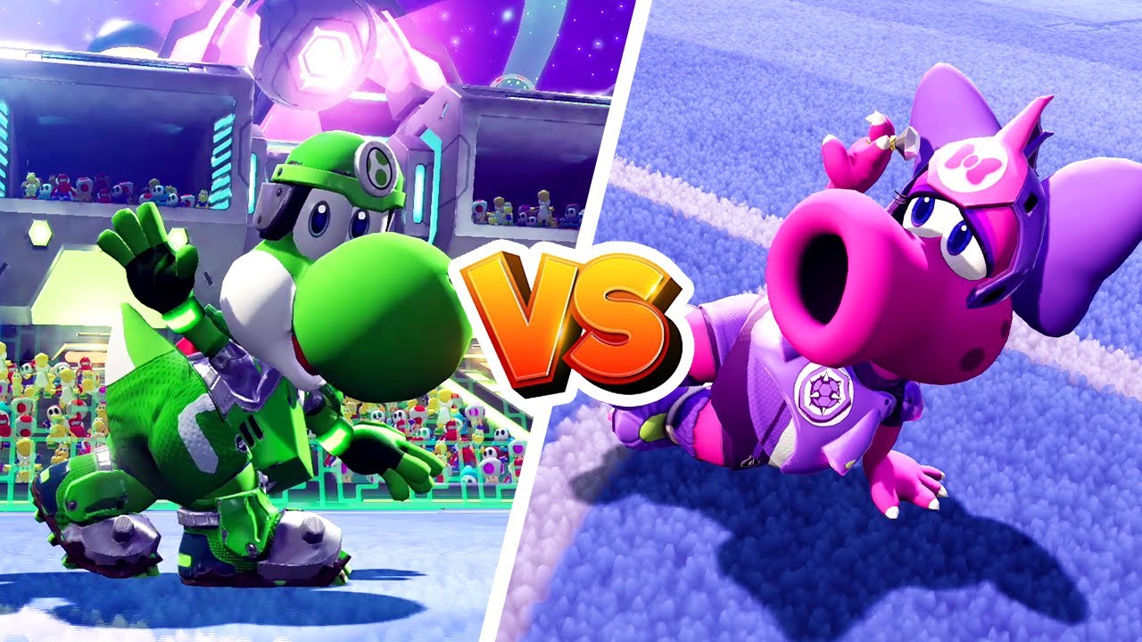 Mario Strikers Battle League - Yoshi Vs Birdo (Hard CPU) Gameplay