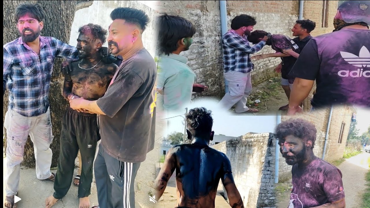 Holi celebration with engine oil || Ankush Bawa vlogs 