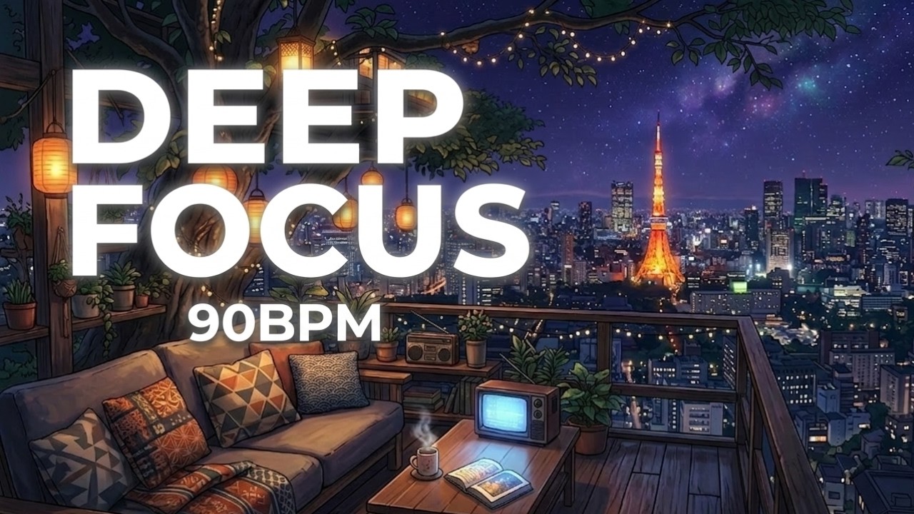 Deep Focus Music for Studying | Zero Distraction Background (90 BPM)