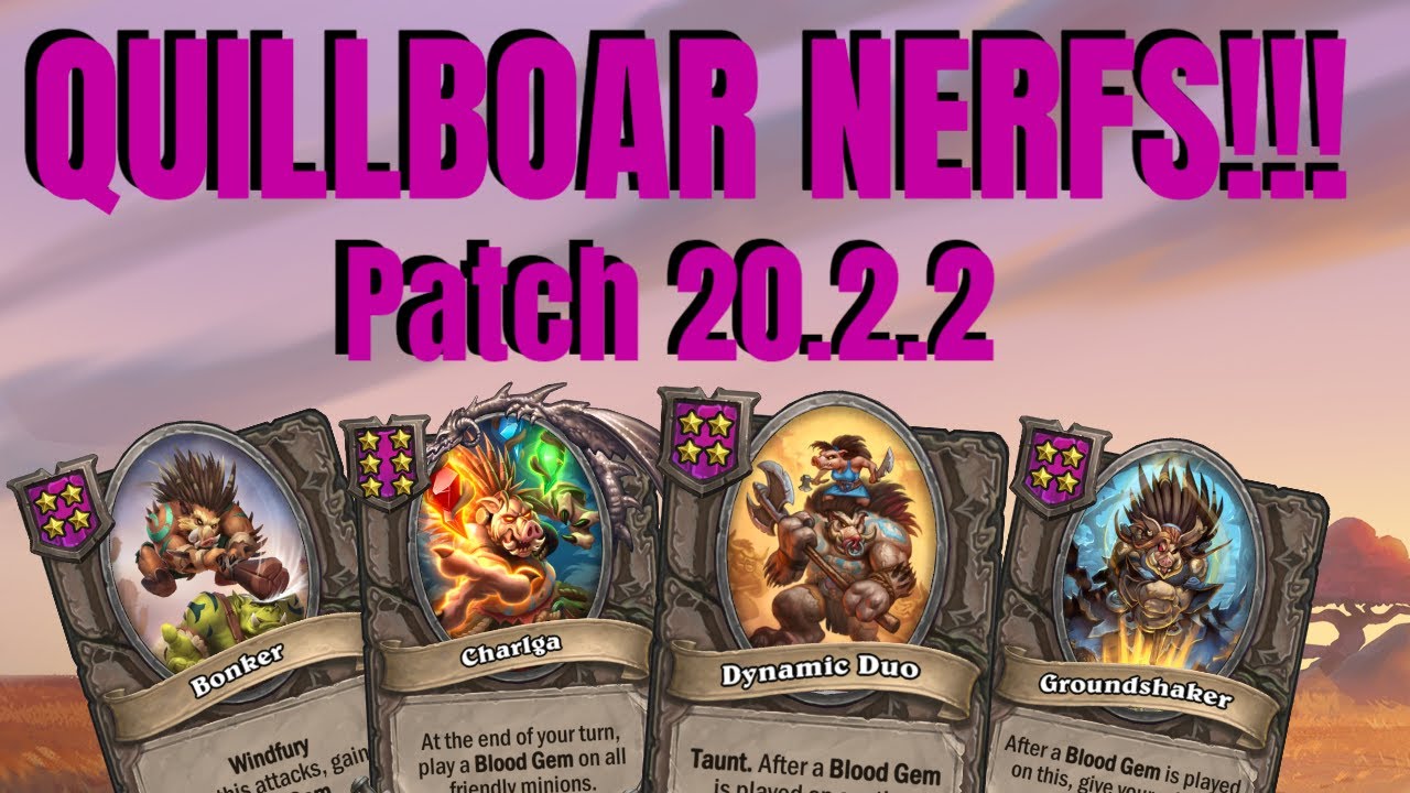 Quillboar Nerfs! - 20.2.2 Patch Review | Hearthstone Battlegrounds | Patch 20.2.2 | Bofur