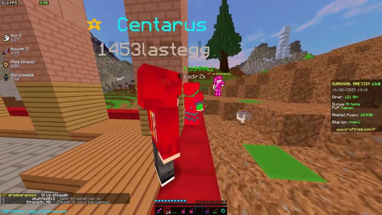 7x Kral 2x Zehir kesme Survival Ametist PvP/Craftrise