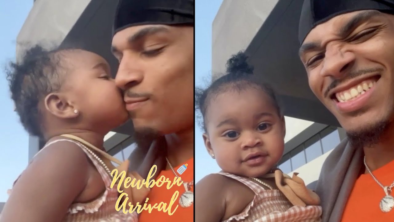 Dejounte Murray & Jania Meshell's Daughter Icelynn Loves To Kiss Daddy! 😘