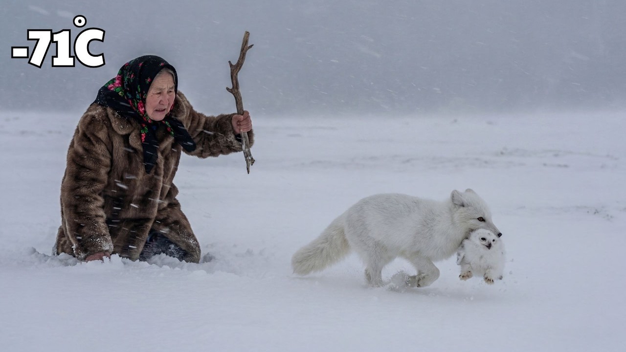 At -71°C, a 92-Year-Old Widow Saves Snowy Owls Attacked by Arctic Foxes
