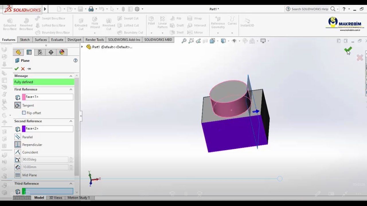 Solidworks Düzlem Oluşturma - with English subtitles