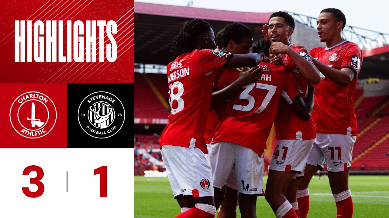 Carabao Cup highlights: Charlton 3 Stevenage 1 (August 2025)