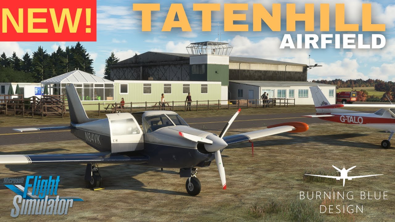 Burning Blue Design Tatenhill Airfield EGBM Review Flight - A2A Comanche  Microsoft Flight Simulator