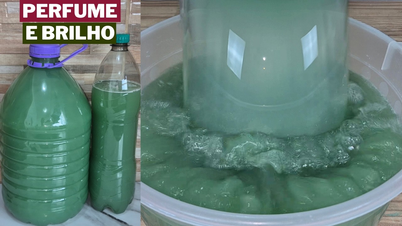 Como Fazer Desinfetante  Perfumado que Dá Brilho no Piso