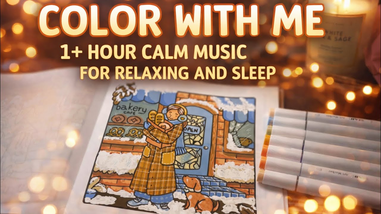 COLOR WITH ME FOR 1+ HOUR✨ CALM MUSIC FOR RELAXING & SLEEP| GIRL MOMENTS BY COCO WYO