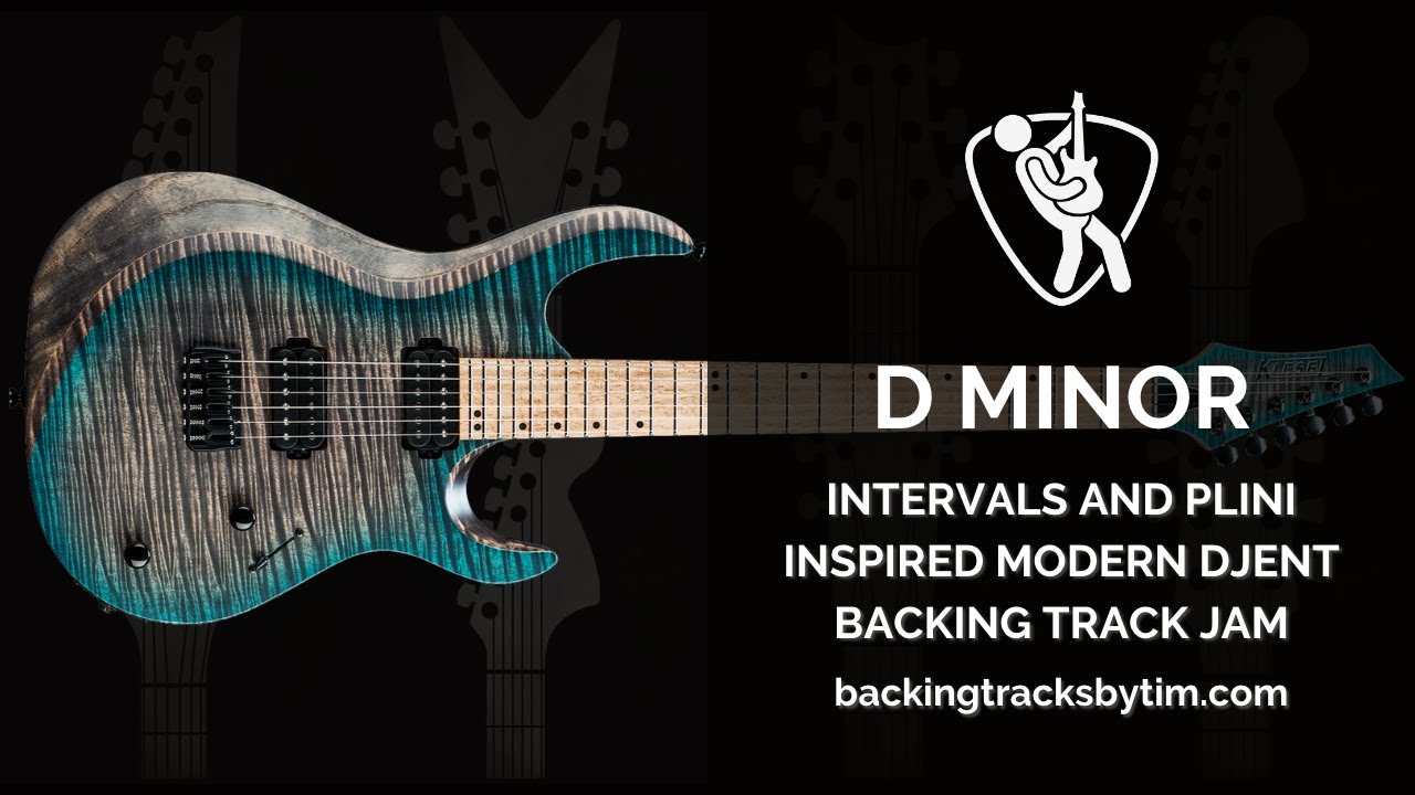 Intervals and Plini Inspired Modern Djent Backing Track Jam in D Minor | 120 BPM