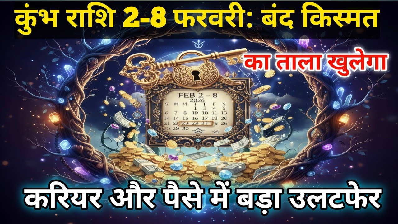 कुंभ राशि 2–8 फरवरी: बंद किस्मत का ताला खुलेगा! करियर और पैसे में बड़ा उलटफेर ♒🔥