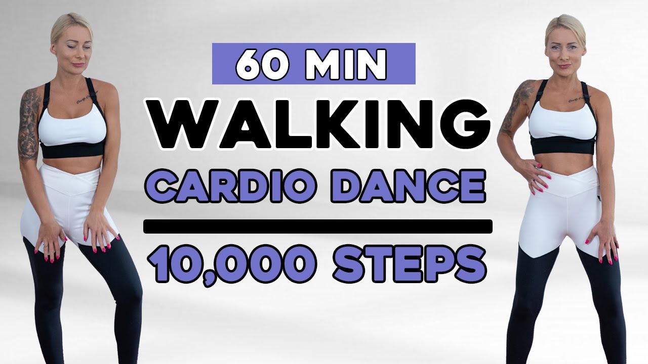🔥10000 STEPS IN 60 MIN - Walking Cardio Dance Workout🔥 to Burn Fat, Mood Booster,  No Equipment🔥