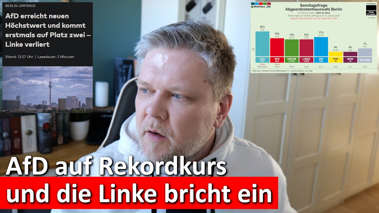 Polit-Beben in Berlin: AfD plötzlich auf Platz 2 – Linke massiv abgestraft
