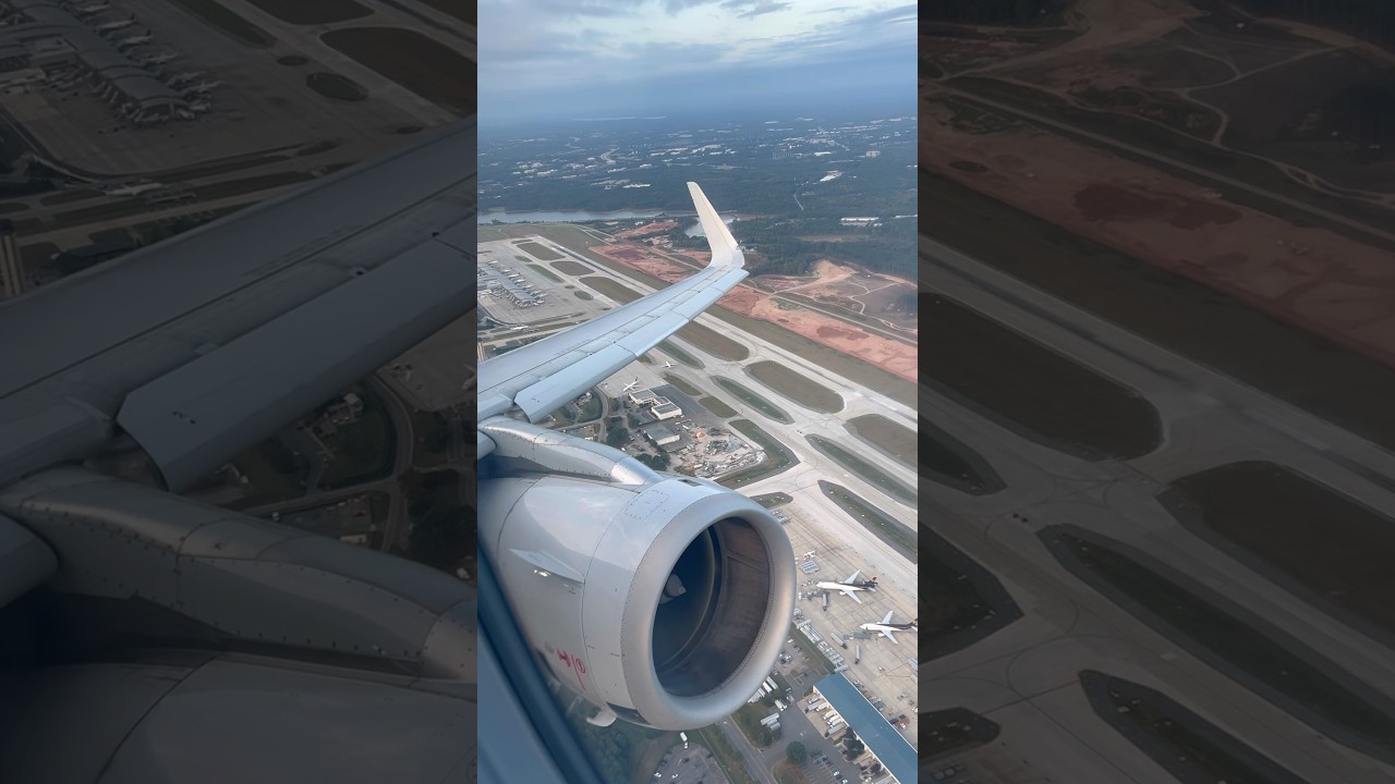 #powerful #airbus #a321 #takeoff with #V2500 #roar and thrust reduction