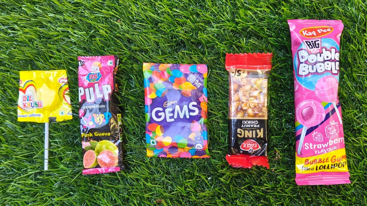 ASMR Most Popular Candys / some lots of colorful rainbow lollipop candy / unpacking chocolate eat