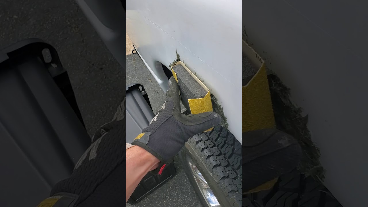 How to put bondo on a rusted hole on your car or truck.