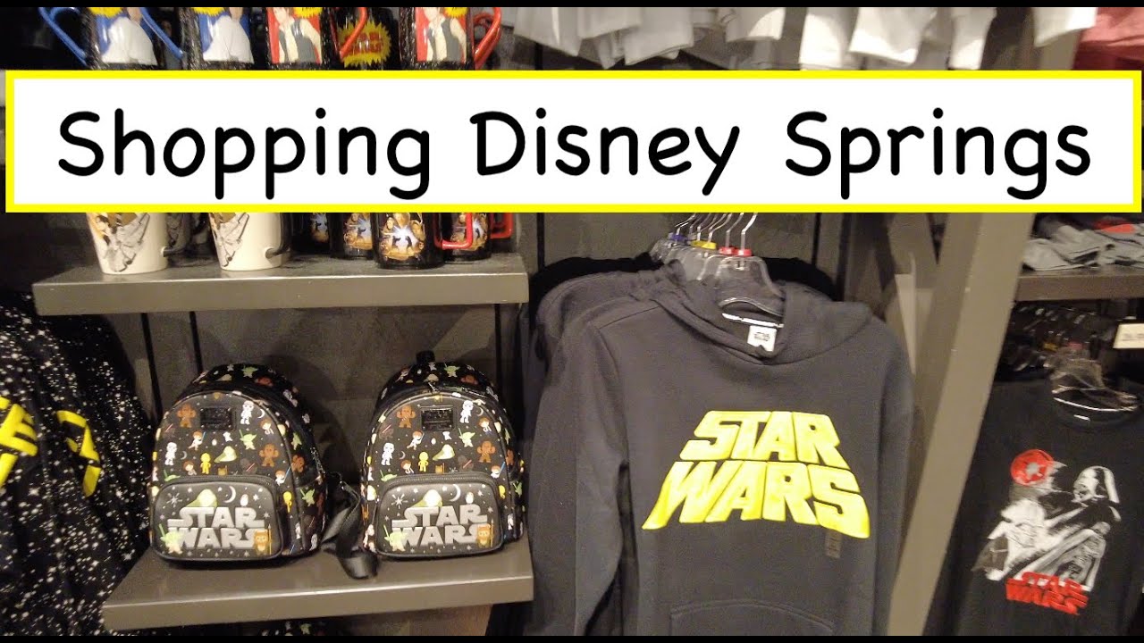 Disney Springs Shopping !! Star Wars and Marvel Stores !!