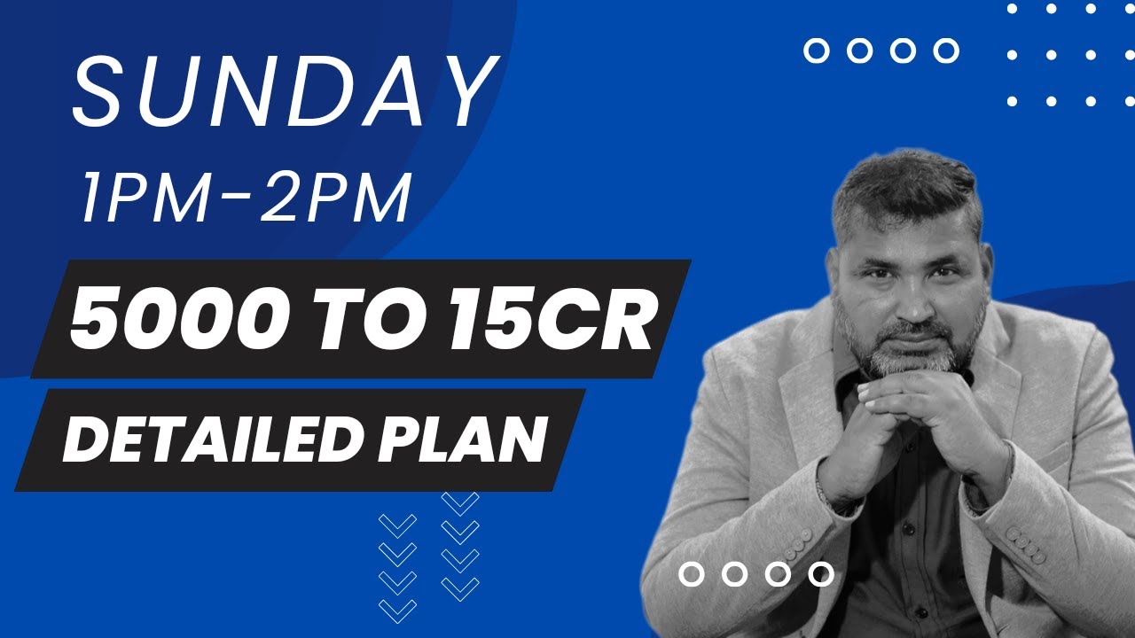 5000 to 50000 crore plan Sunday webinar 1pm @pankaj jain​