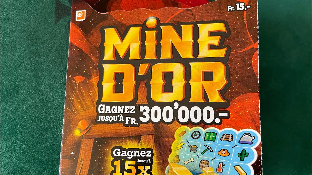 Loterie suisse romande avec 1 mine d’or