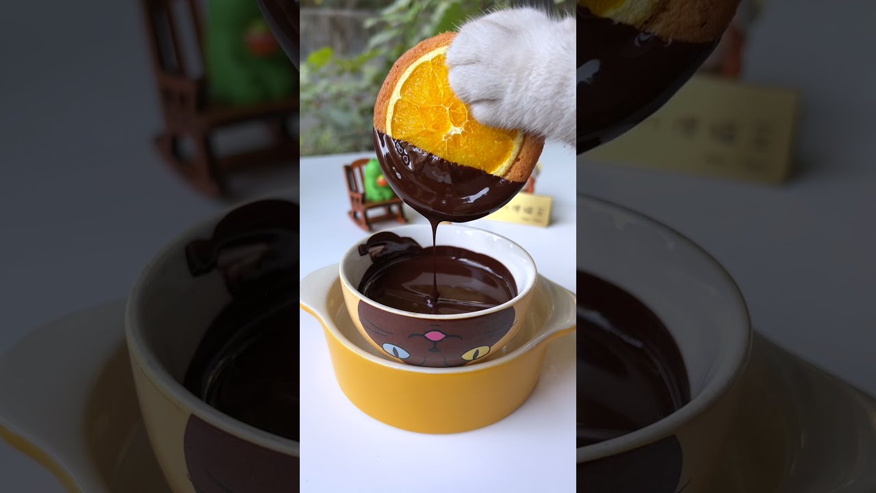 Chef Cat Cooking :  Christmas Orange Cookies 🍪| Cat Cooking Food | CuteCatTikTok #Shorts