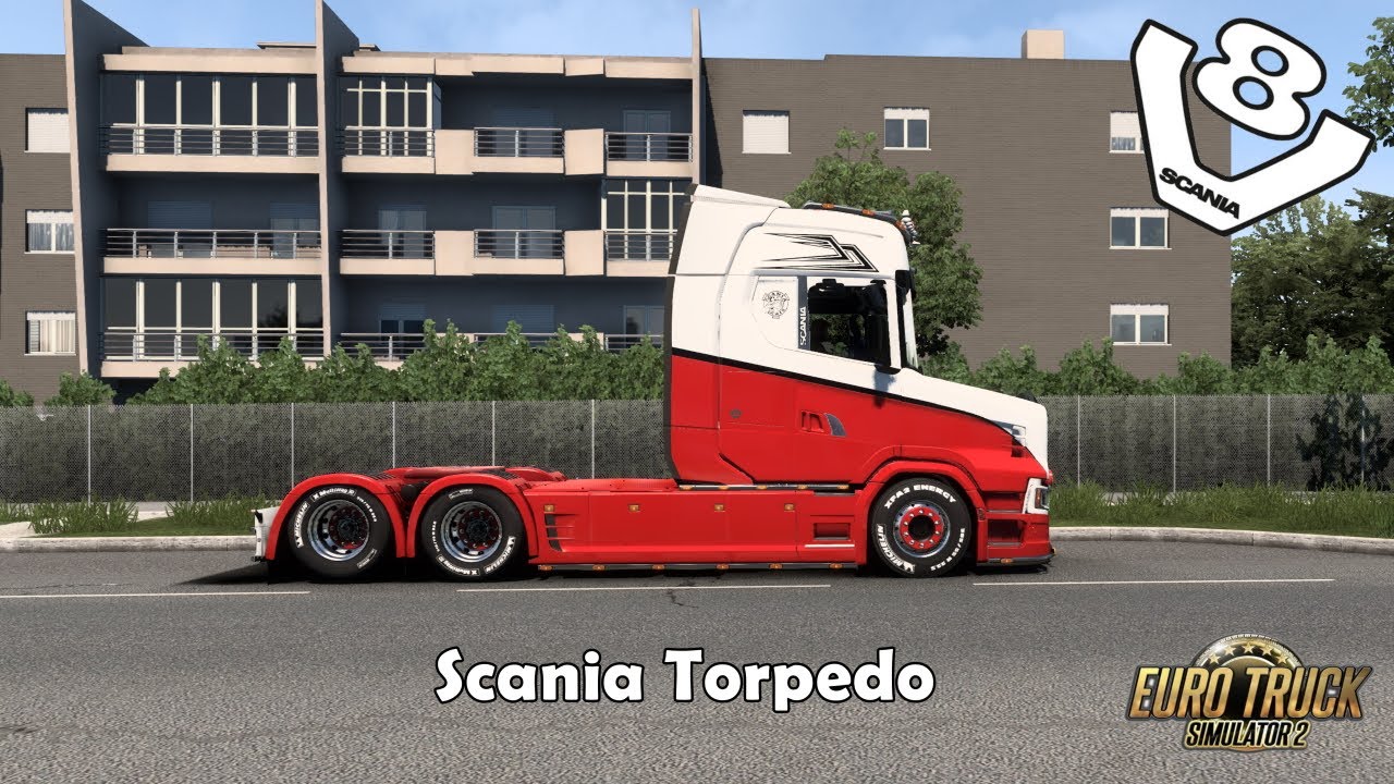 🔴 ETS2 - Scania T cab TORPEDO V8 - MOD - test drive - cab view