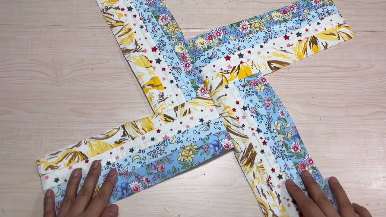 Diy easy sewing pouch | How to Make Pouch with Scraps Fabric | sewing bag tutorial