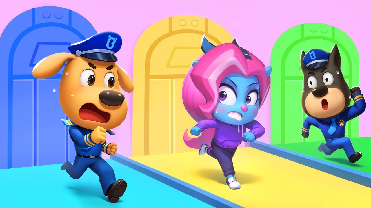 Kejar-kejaran Polisi: Lari Halang Rintang 🚧| Kepala Polisi Labrador | BabyBus Bahasa Indonesia