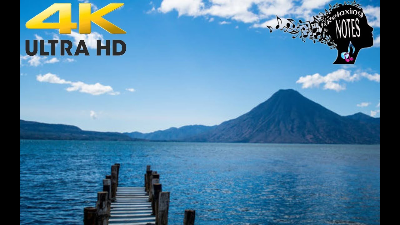 4K Relaxing boat trip at Atitlan Lake from San Lucas Toliman to Panajachel Solola Guatemala