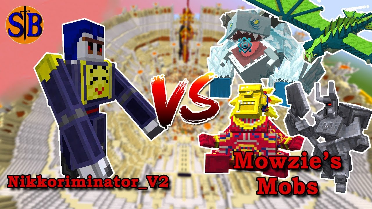 Nikkoriminator_V2 (Nikkori Hazard) vs Mowzie's Mobs | Minecraft Mob Battle
