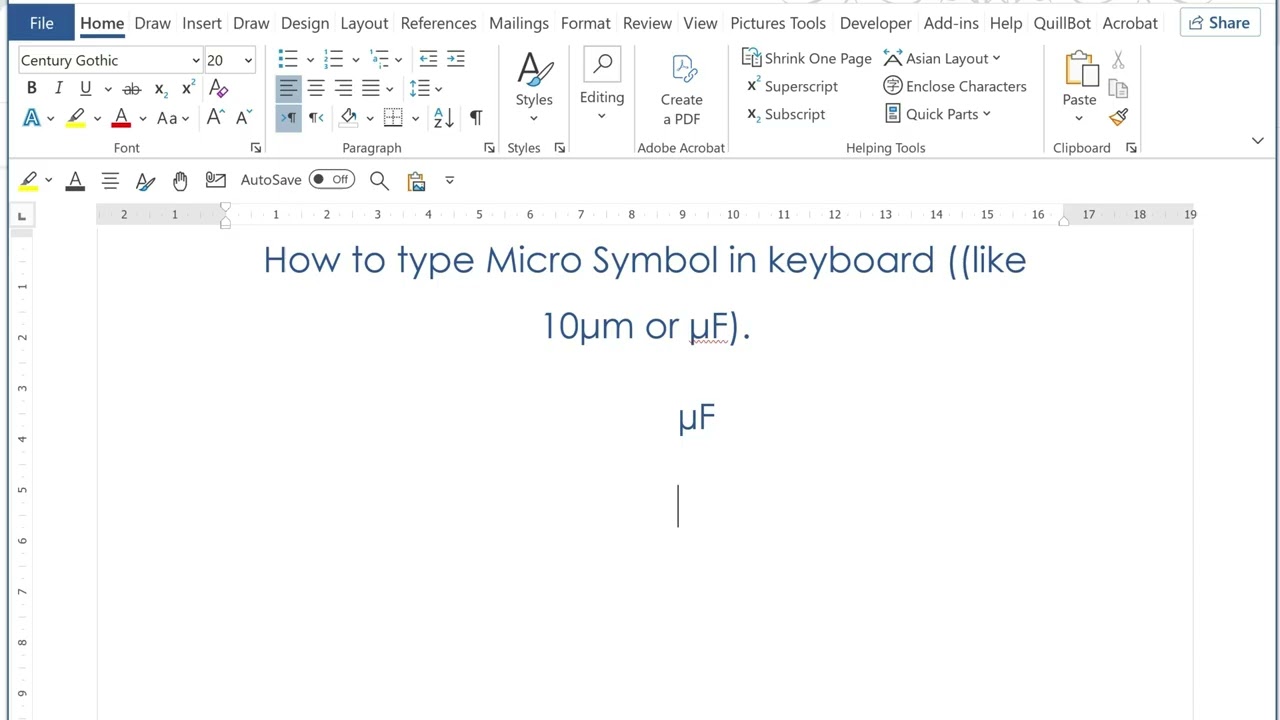 Type µ Fast! How to Type Micro Symbol on Keyboard (Shortcut)