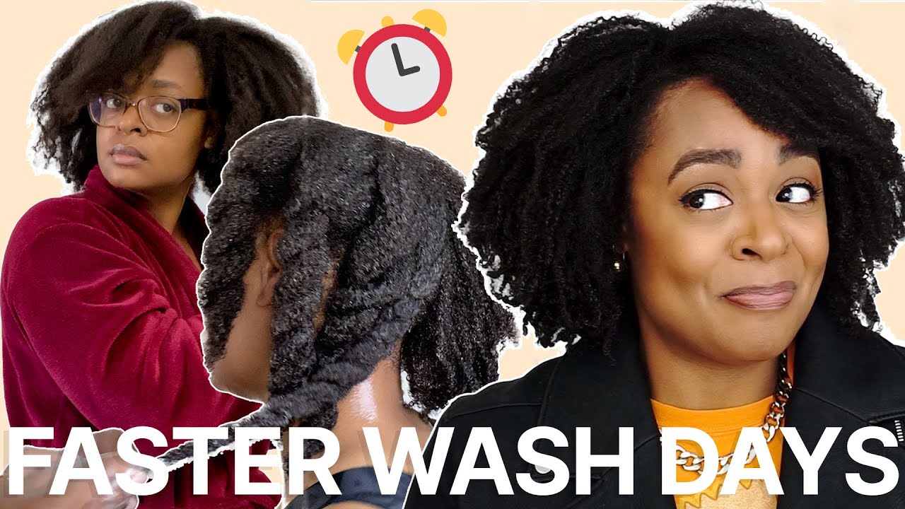FAST Hair Wash Routine vs DIY Aloe Vera Prepoo | Type 4 Hair ⏰⏳